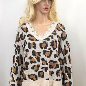 JOLIE and Joy by Fct With Love Womens Crew Neck Drop Shoulder Pullover